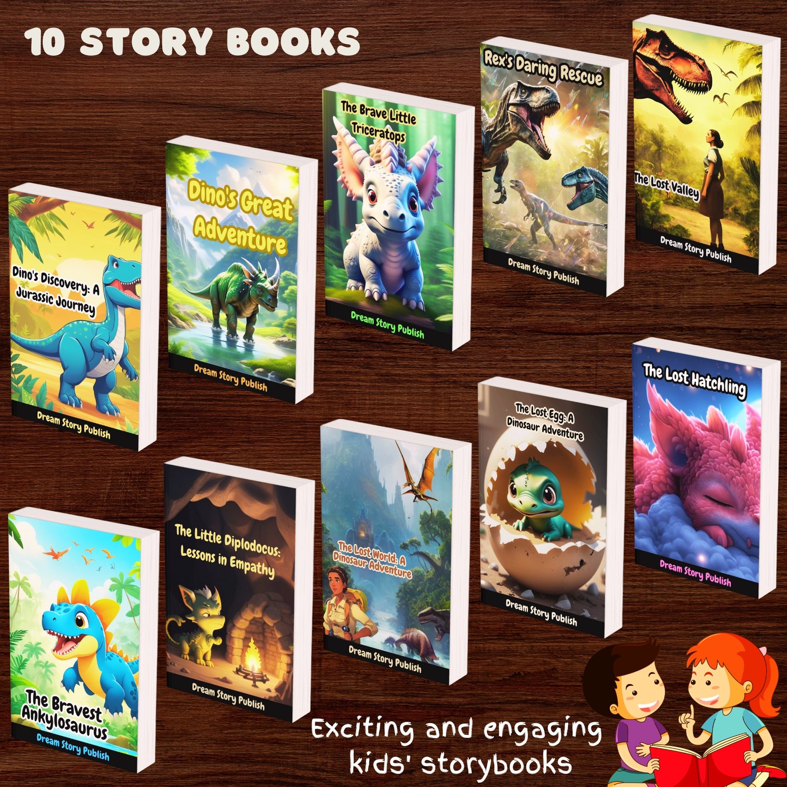 Dive into Dino Fun: 170 Coloring Pages + 10 Exciting Stories! - Image 2